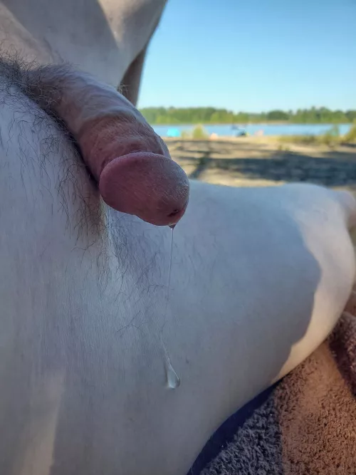Nude beach precumming