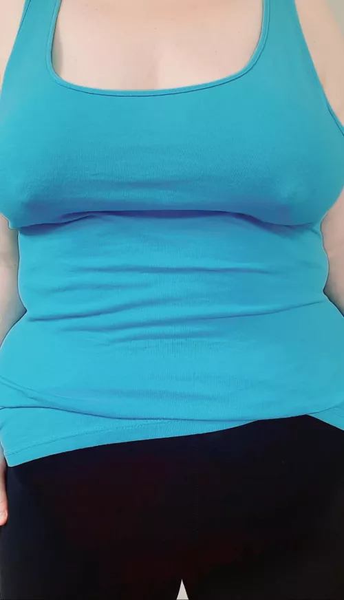 The blue brings out my..... nipples