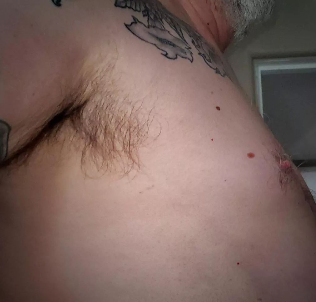[57] I love it when I can see Dad's pit hair peeking out