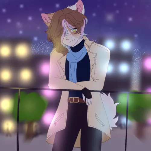 Good night for all 🌃💫 (art by me)