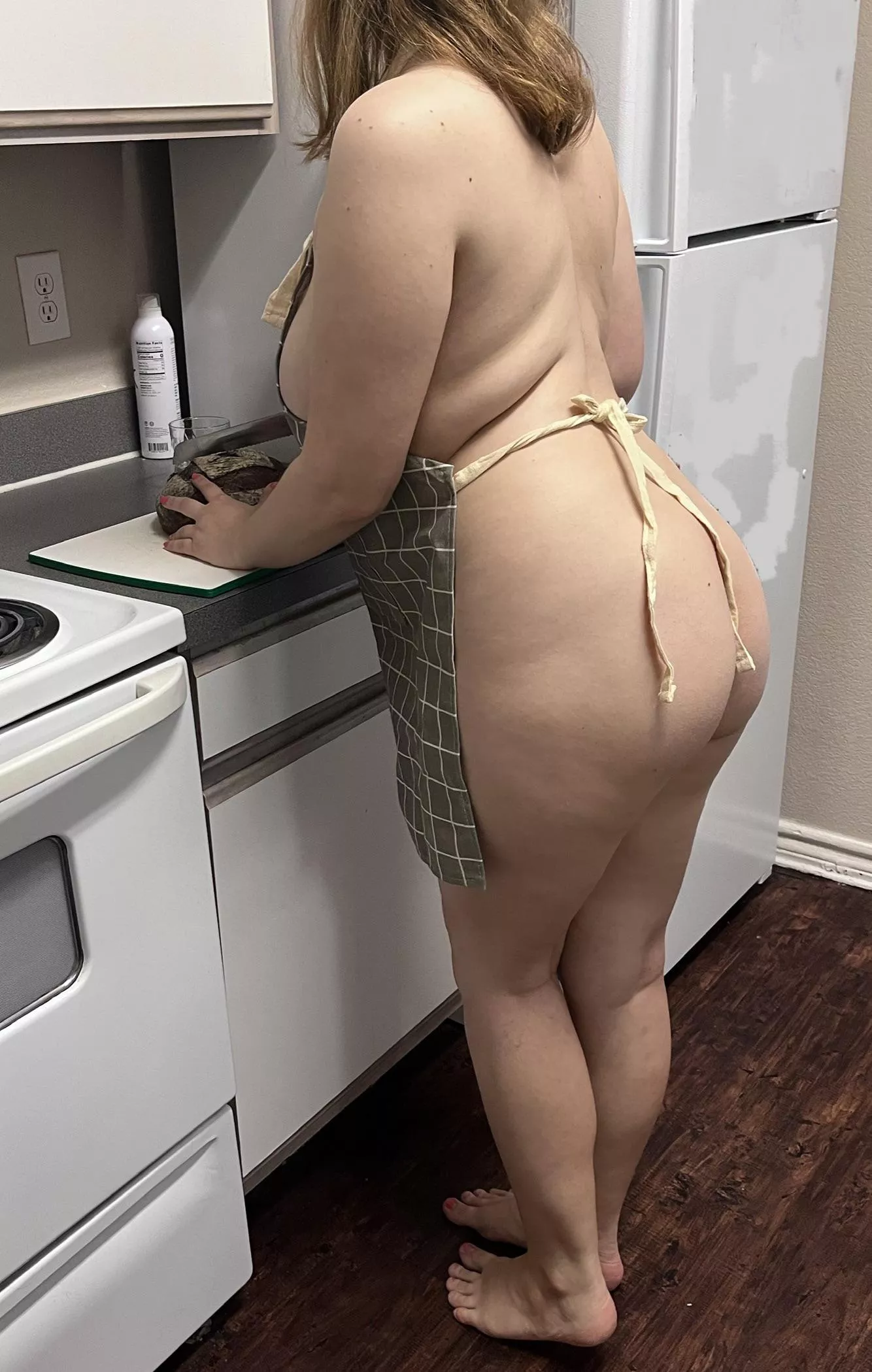 Having fun with fresh bread!