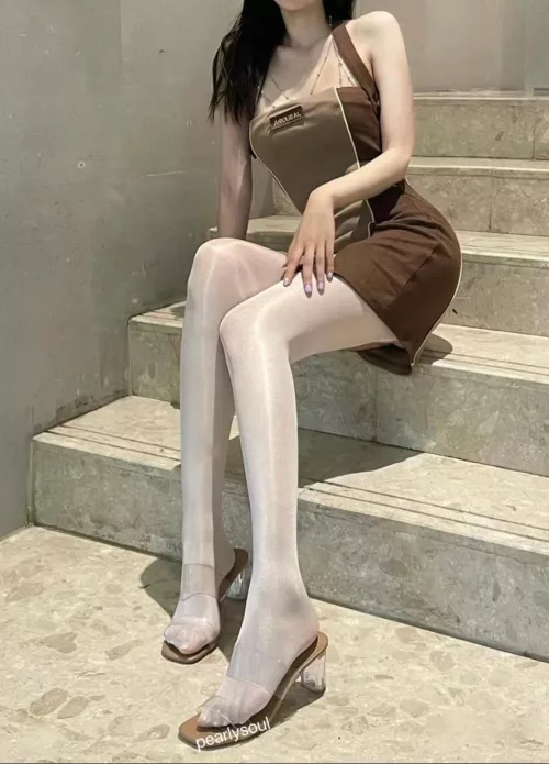 I call these my signature pearly white pantyhose