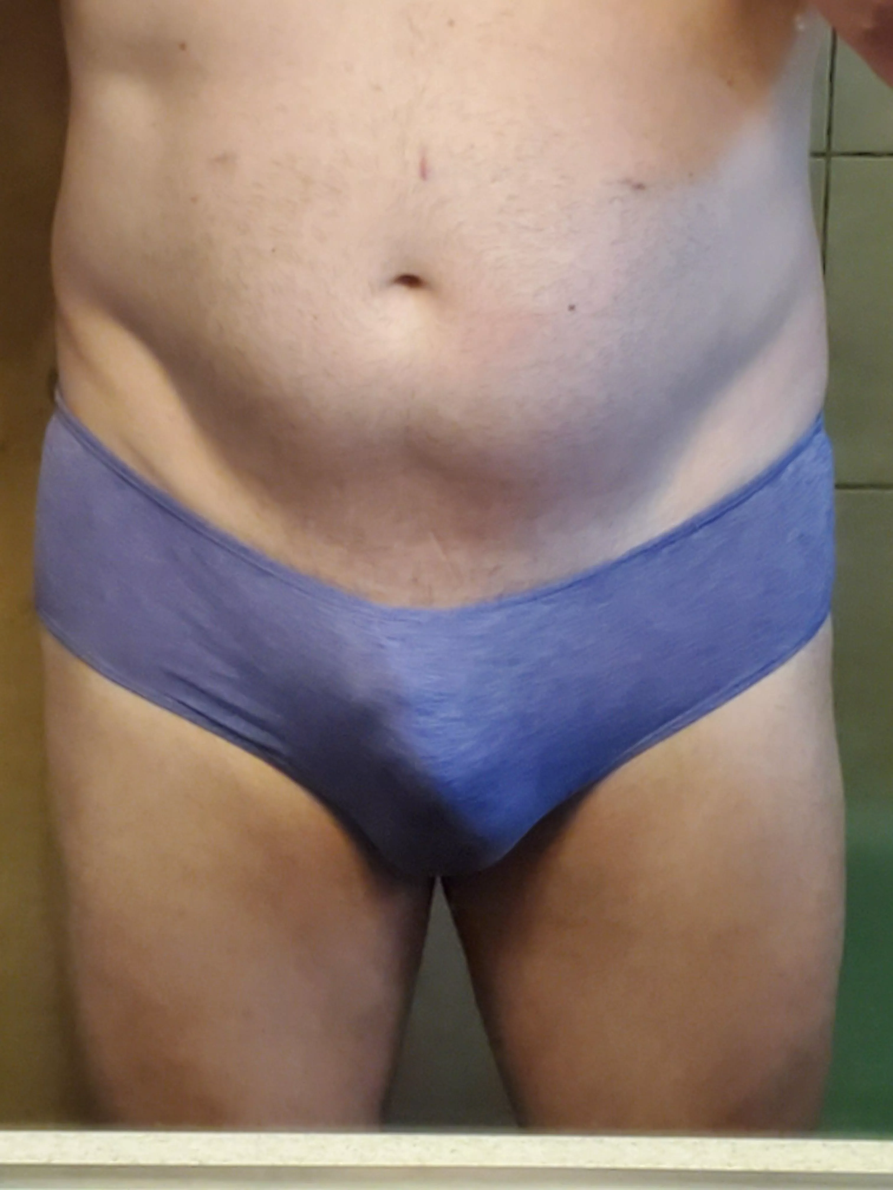 In my ex girlfriend's panties at her house