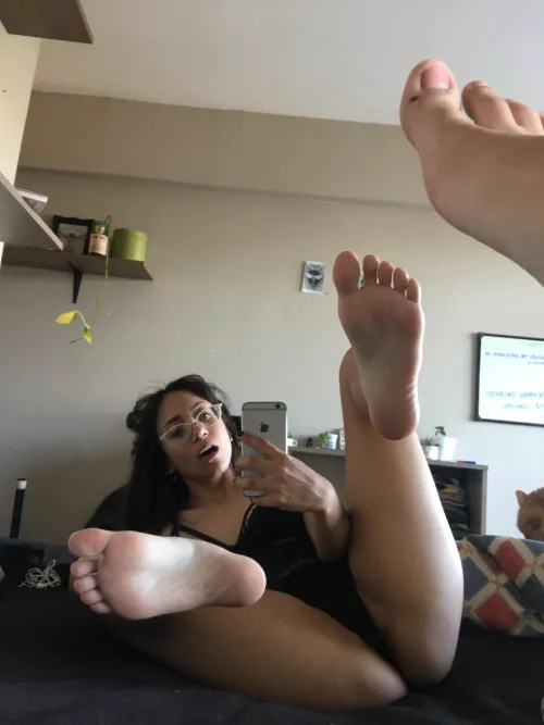 It’s so hot here! You’ll have to clean my sweaty feet