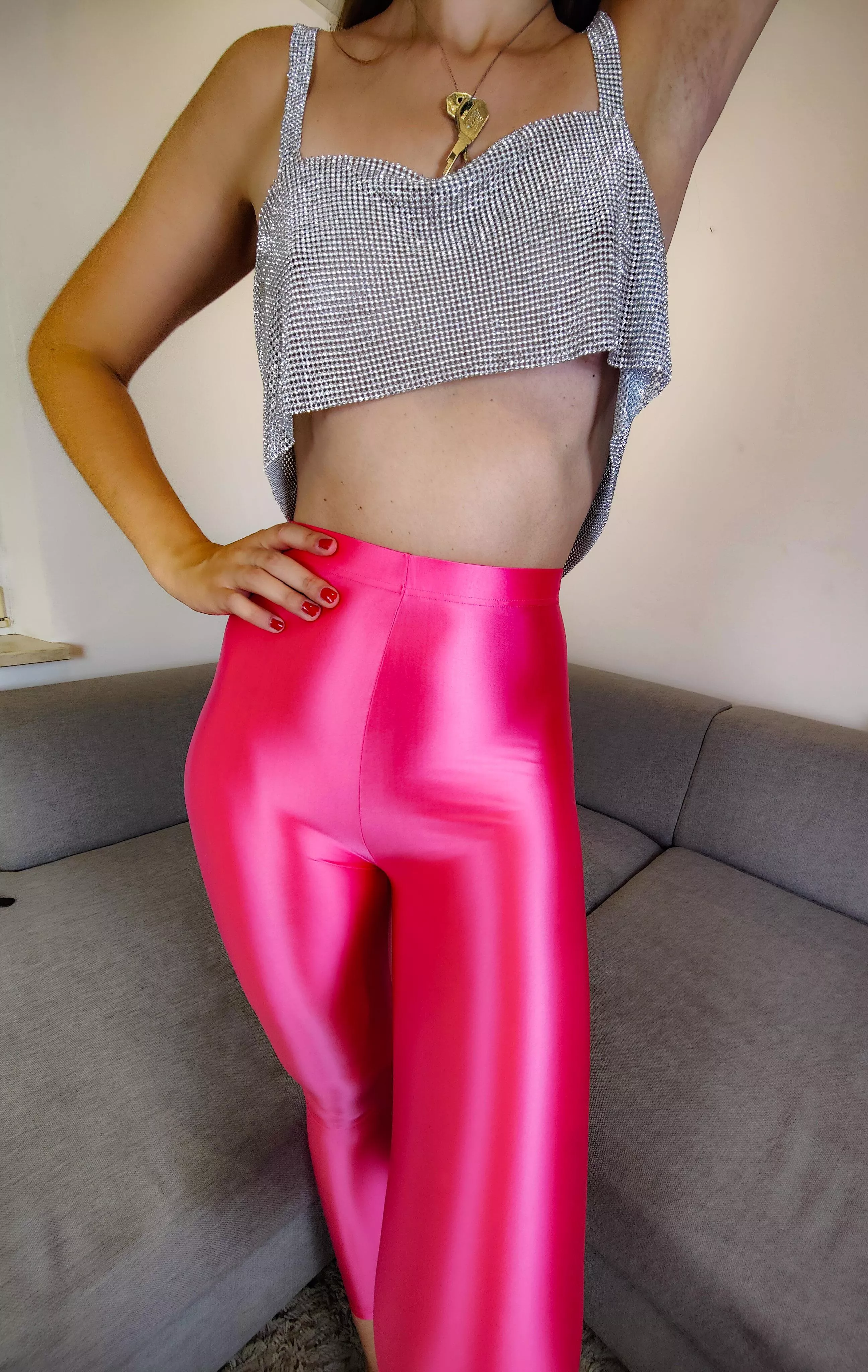 Satin + Yoga pants = 🔥