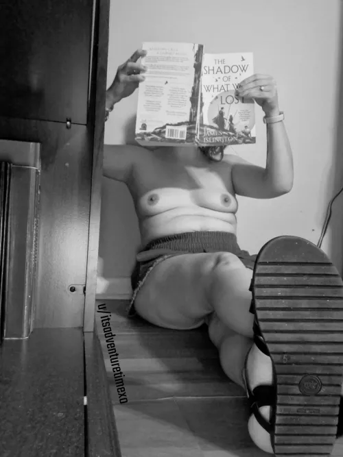 Stretch out babe, & let's read.