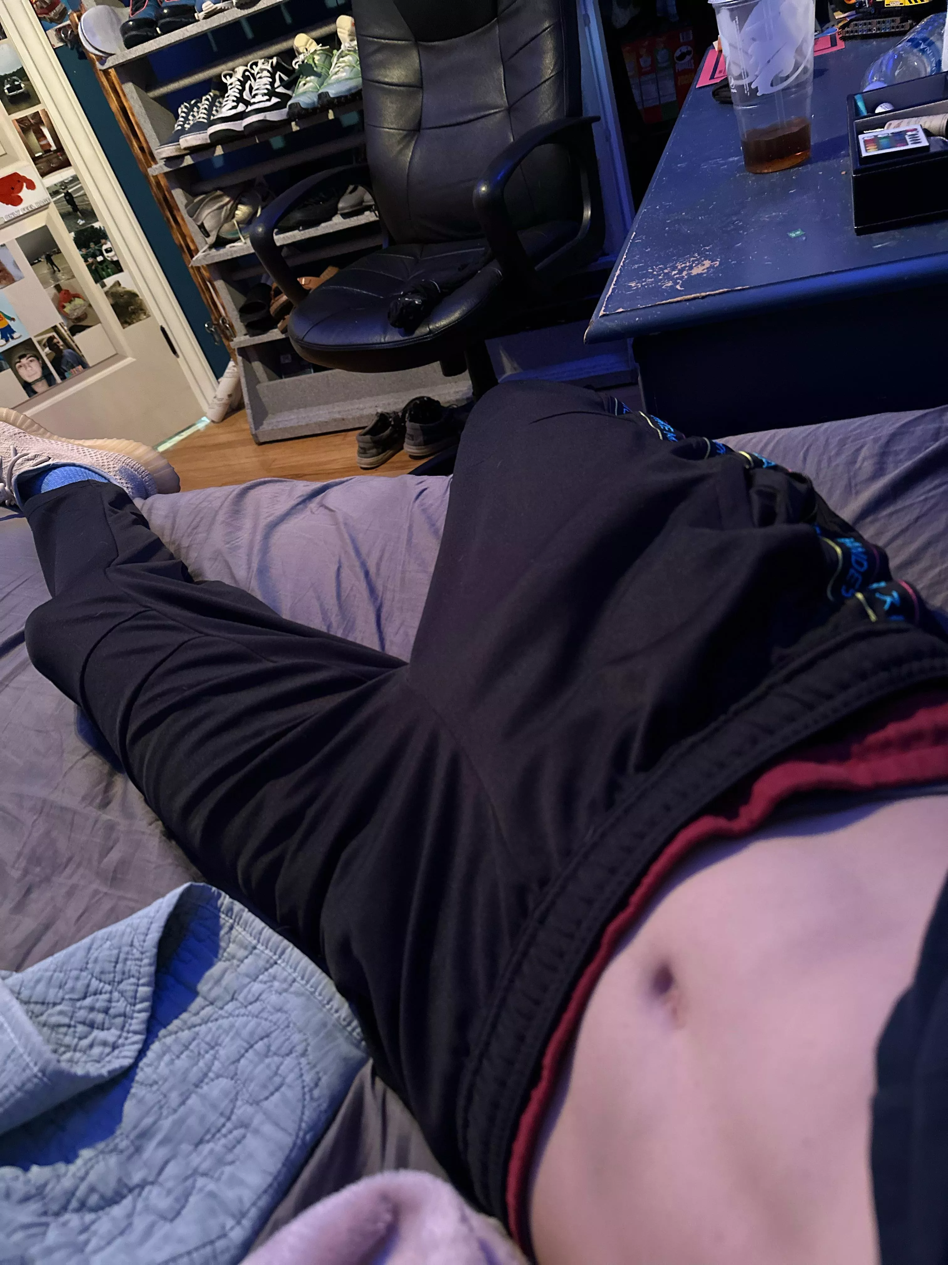 Underwear and shorts on underneath