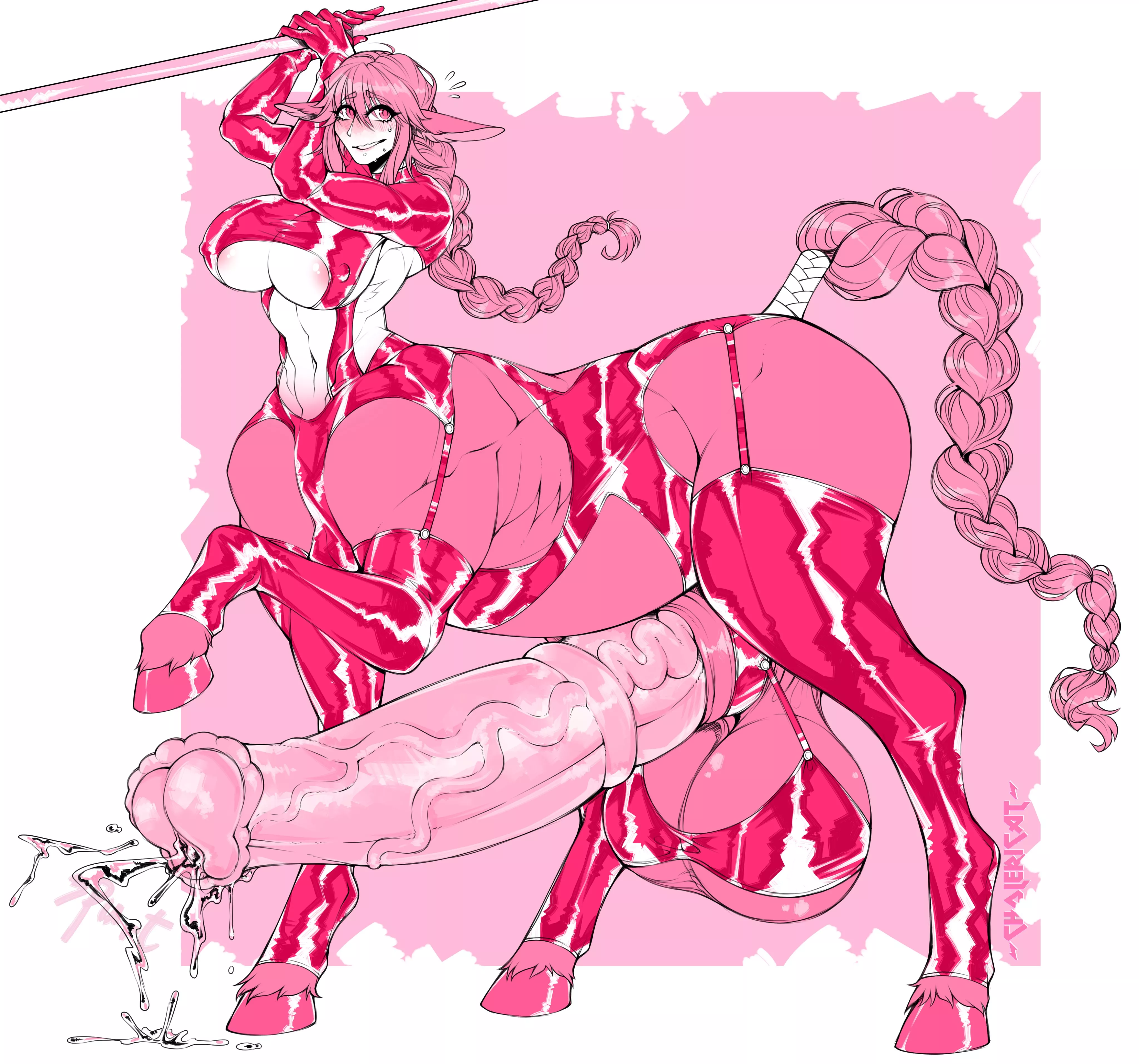 Centauress in latex (cholericat)