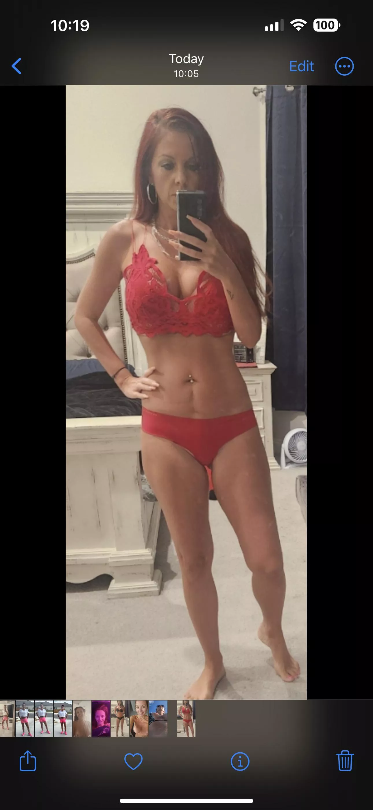 How does this milf look in red?