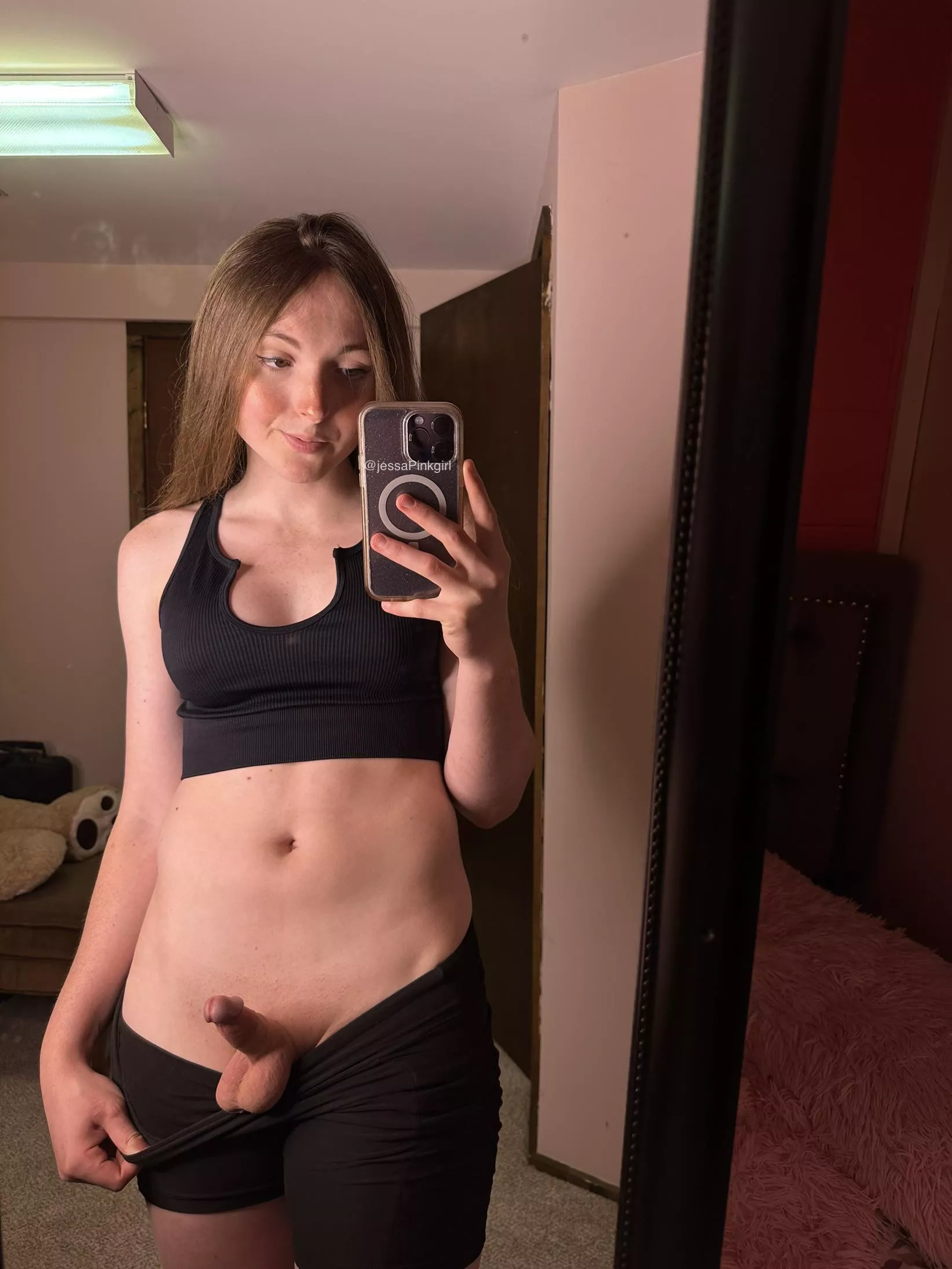 if we were walking through the woods and you saw me get hard, what would you say?