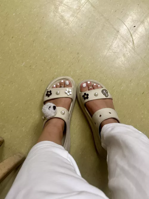 In my comfy crocs at the doctors office 🐶