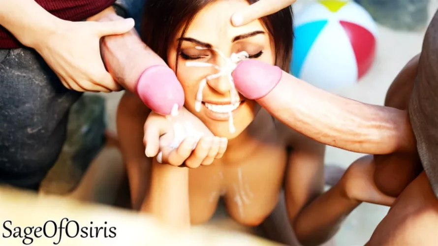 Lara getting 2 thick facials