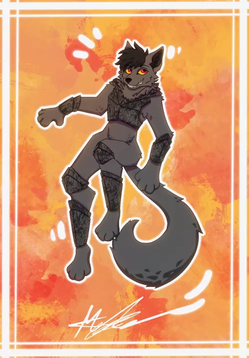 One of my friends drew my fursona for my Birthday