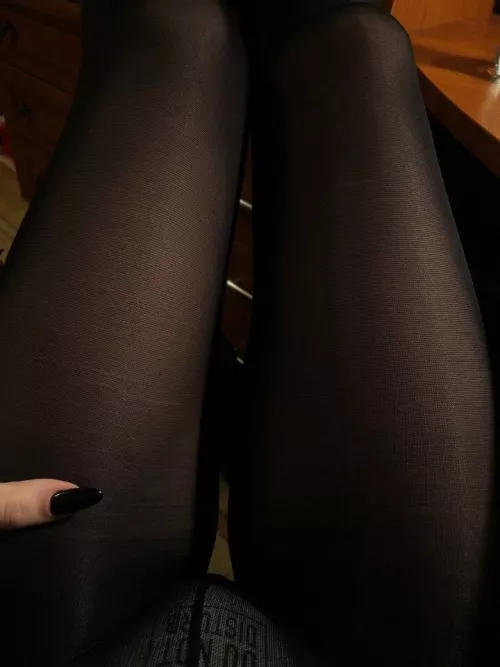 only my legs, only black tights