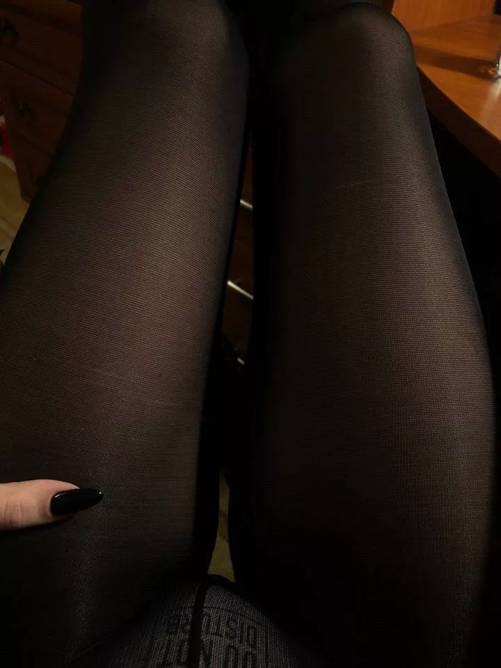 only my legs, only black tights