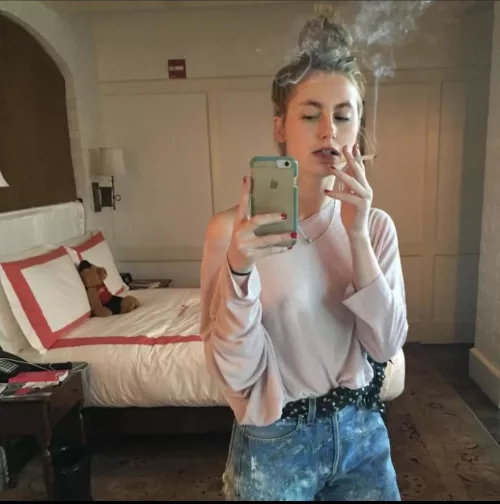 Smoking selfie