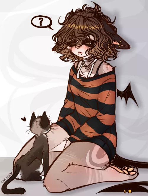 They know when you're sad ❤️ (art by me)