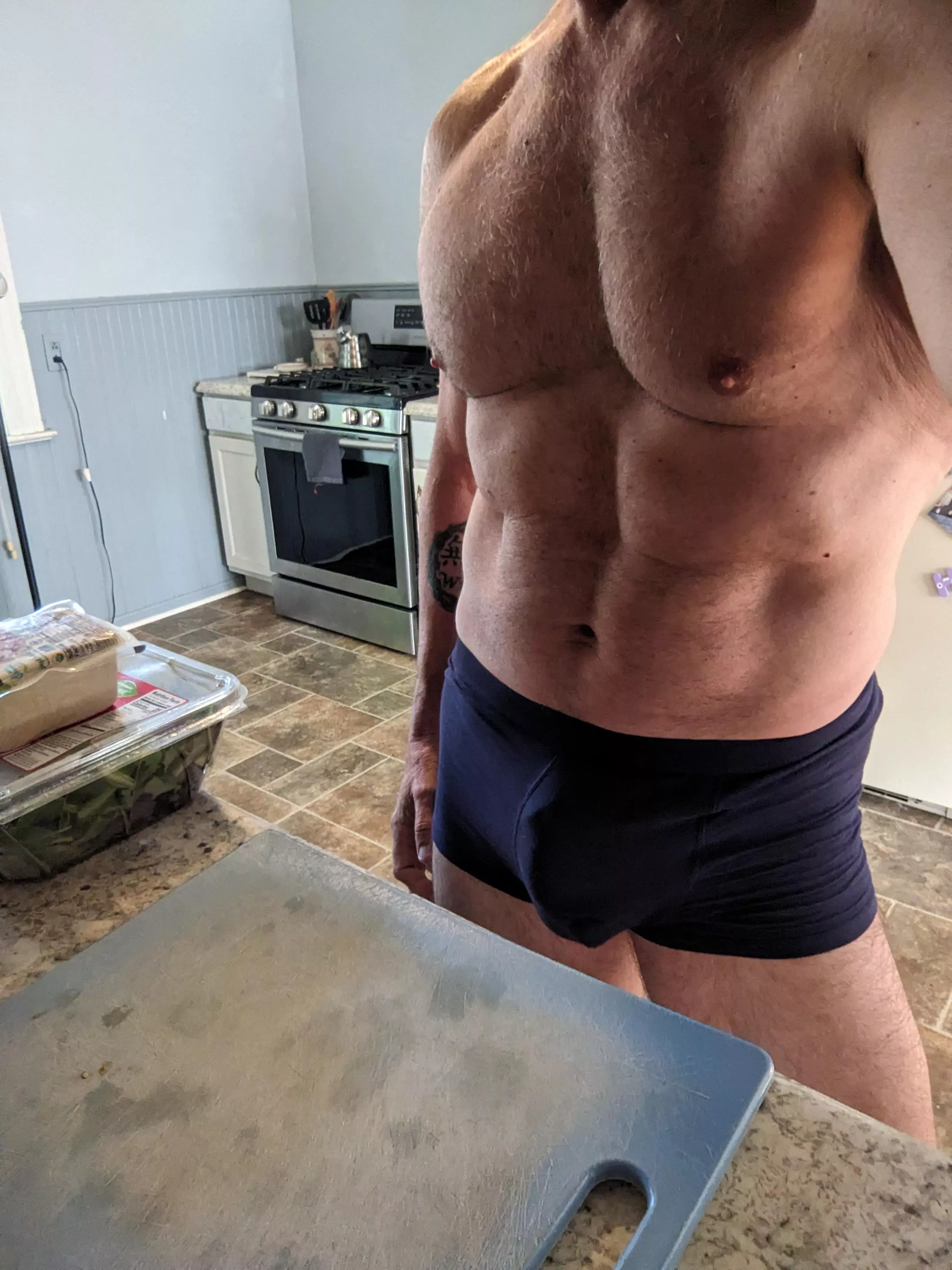 (58) yes this really is how I dress to food prep.