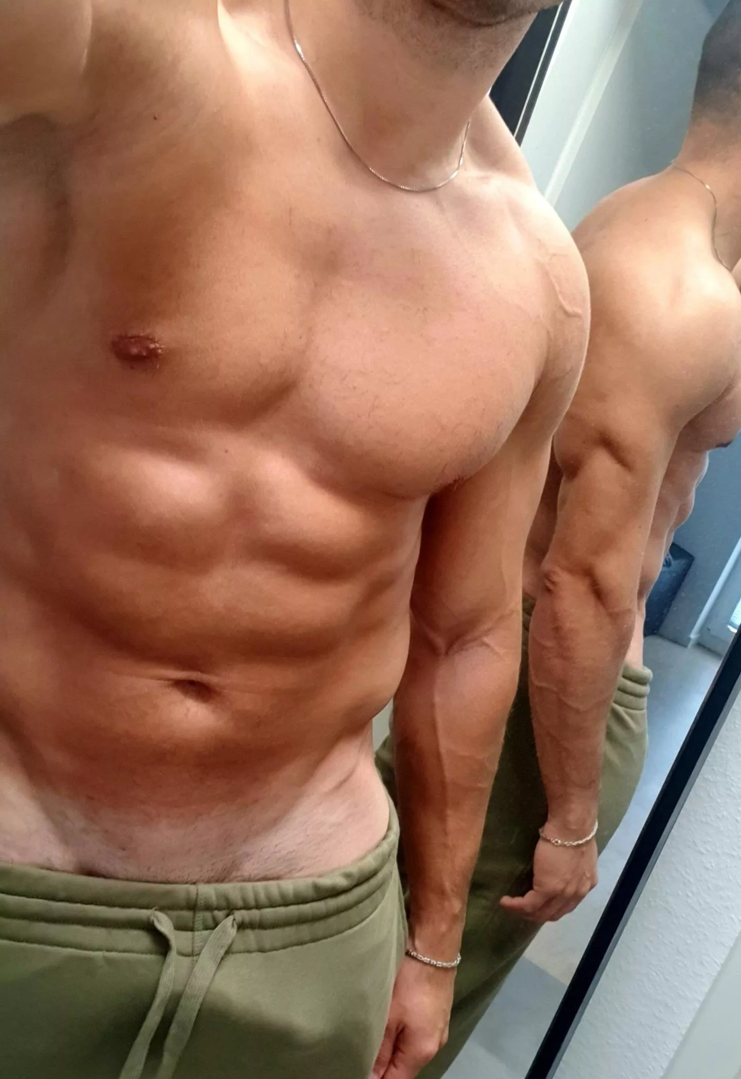 Gray pants are hot, what about green ones?