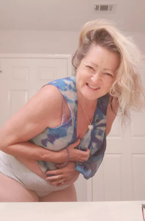 I'm blonde so squeeze me hard