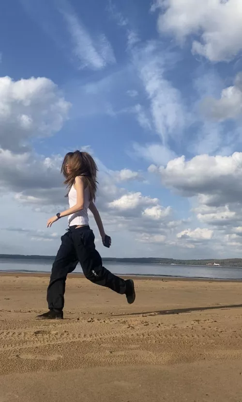 Jogging on the beach, what could be better