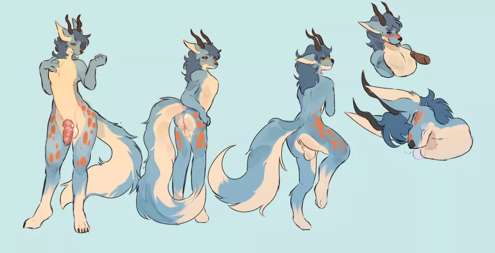 [M] Ref sheet for a boy kisser (art by me)