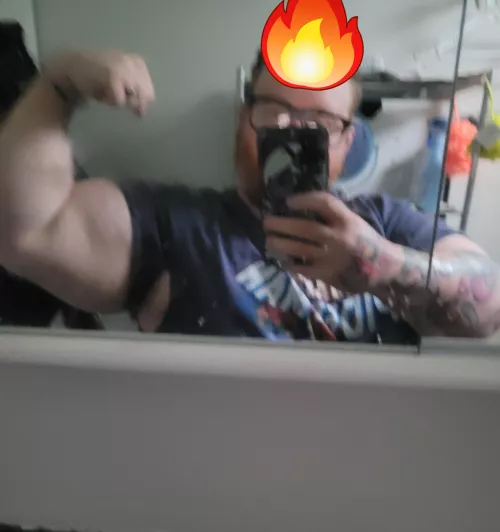 My bicep was too big for my shirt.