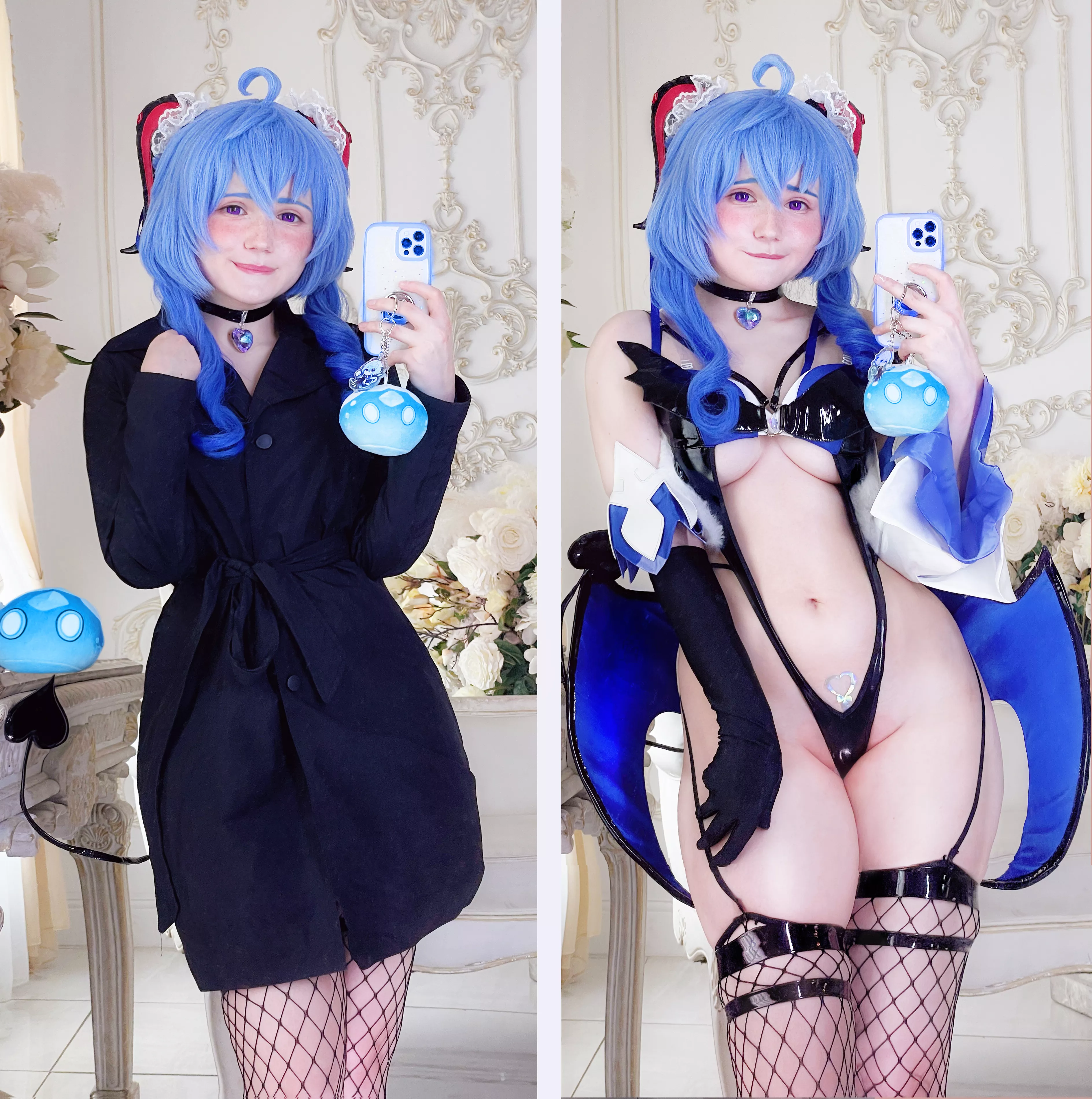 Succubus Ganyu cosplay (Neyrodesu)