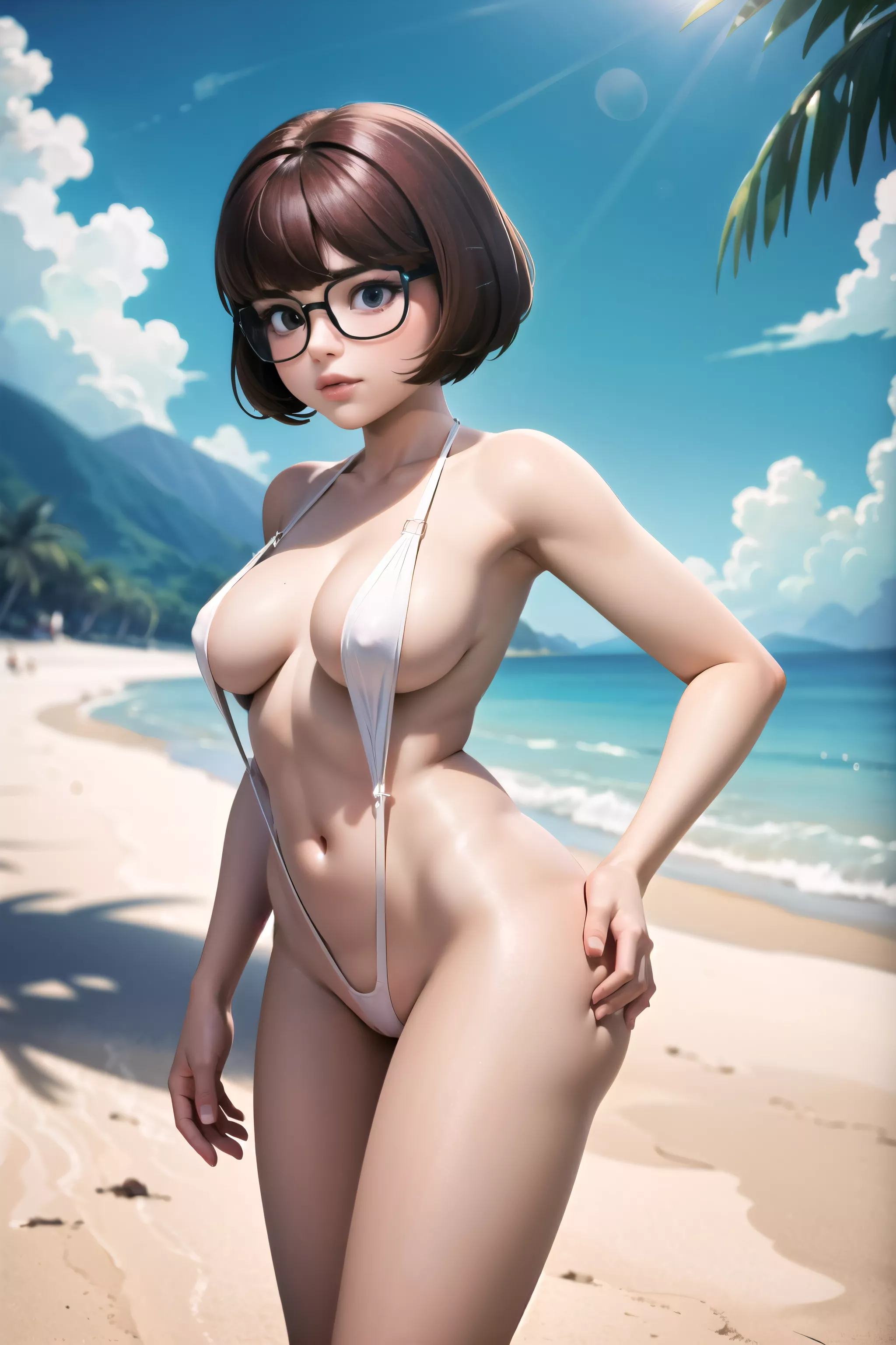 Velma at the Beach - Stable Diffusion - [OC]