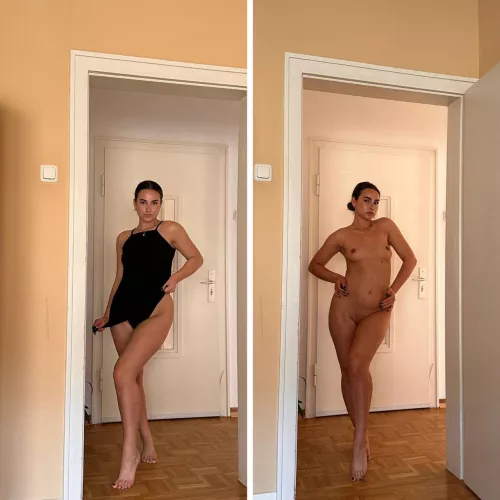 You never know if a cute girl wears anything under her outfit:)