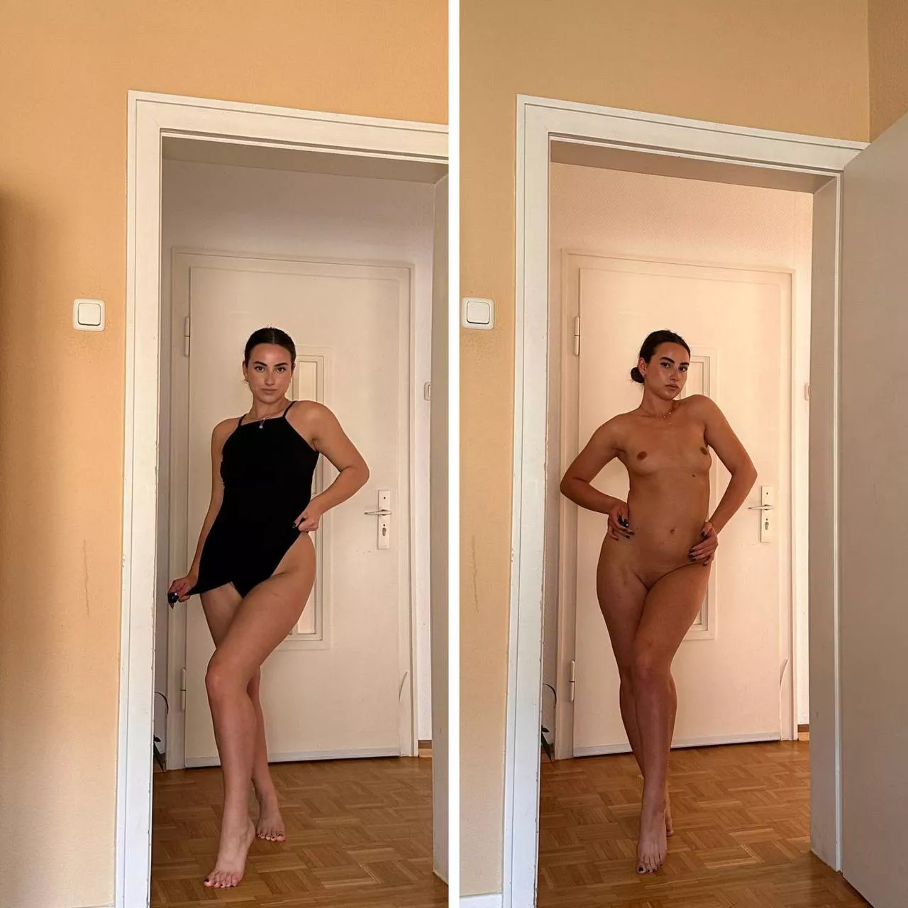 You never know if a cute girl wears anything under her outfit:)