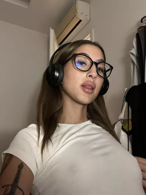 Clothes come off, glasses stay on