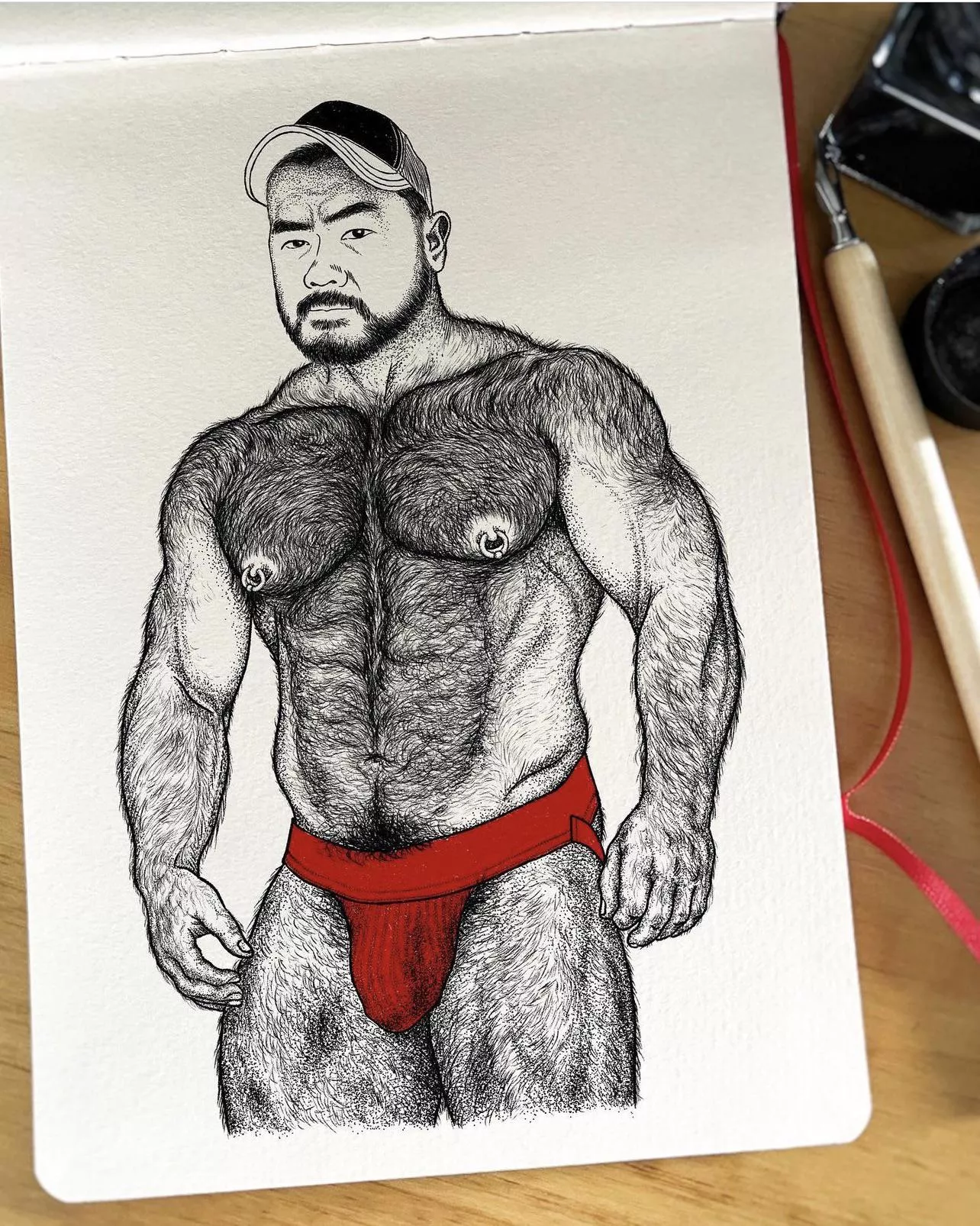 Hairy bear asian