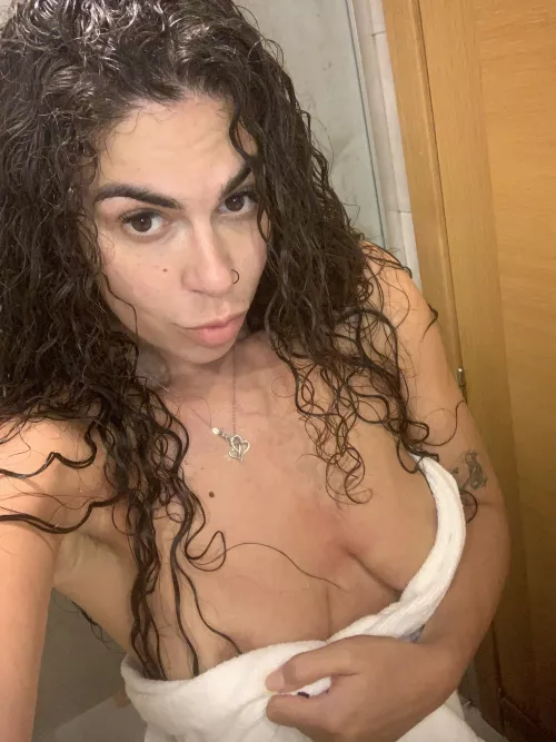 just got out of the shower. what would we do next?