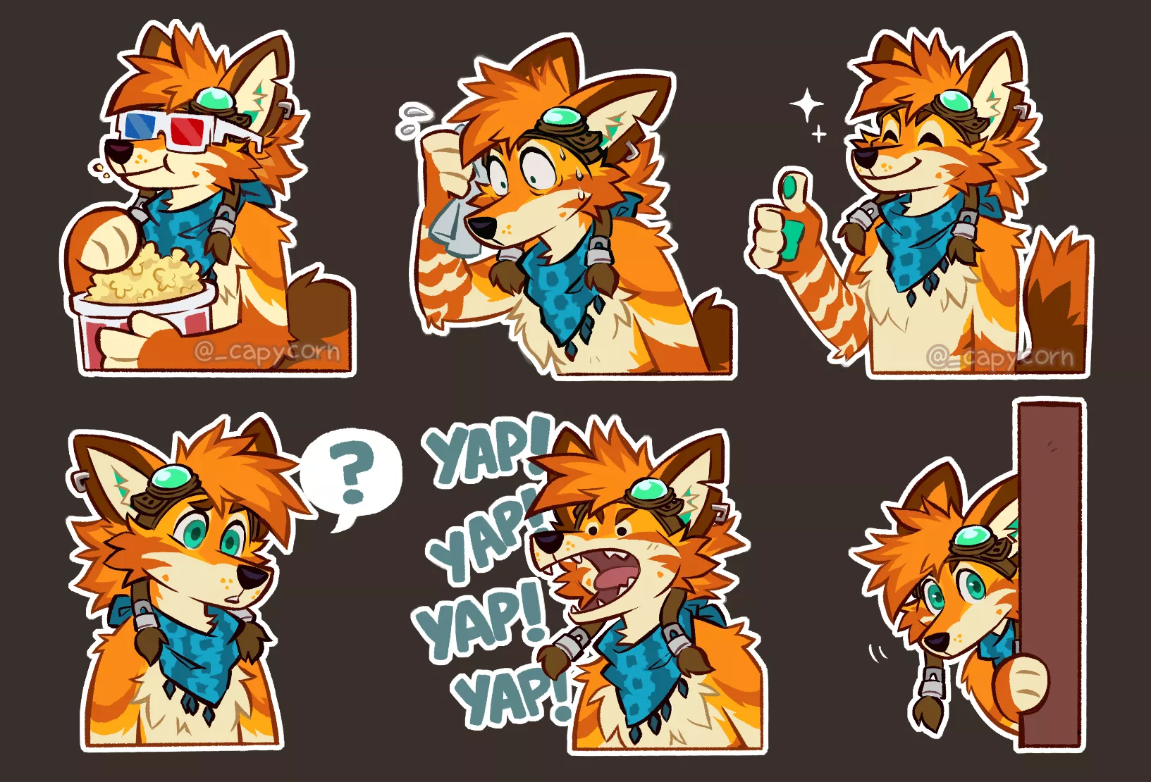 Some stickers I made for someone on Twitter :b