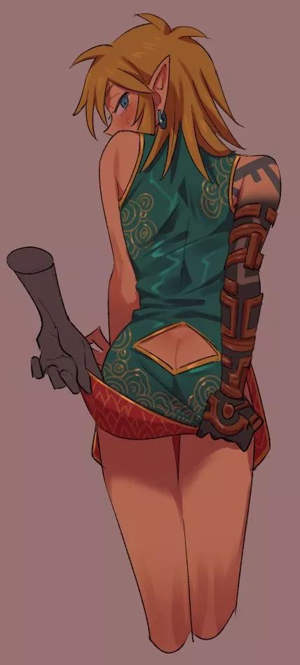 A cute Link being harassed (kokekokeimo) [the legend of zelda]