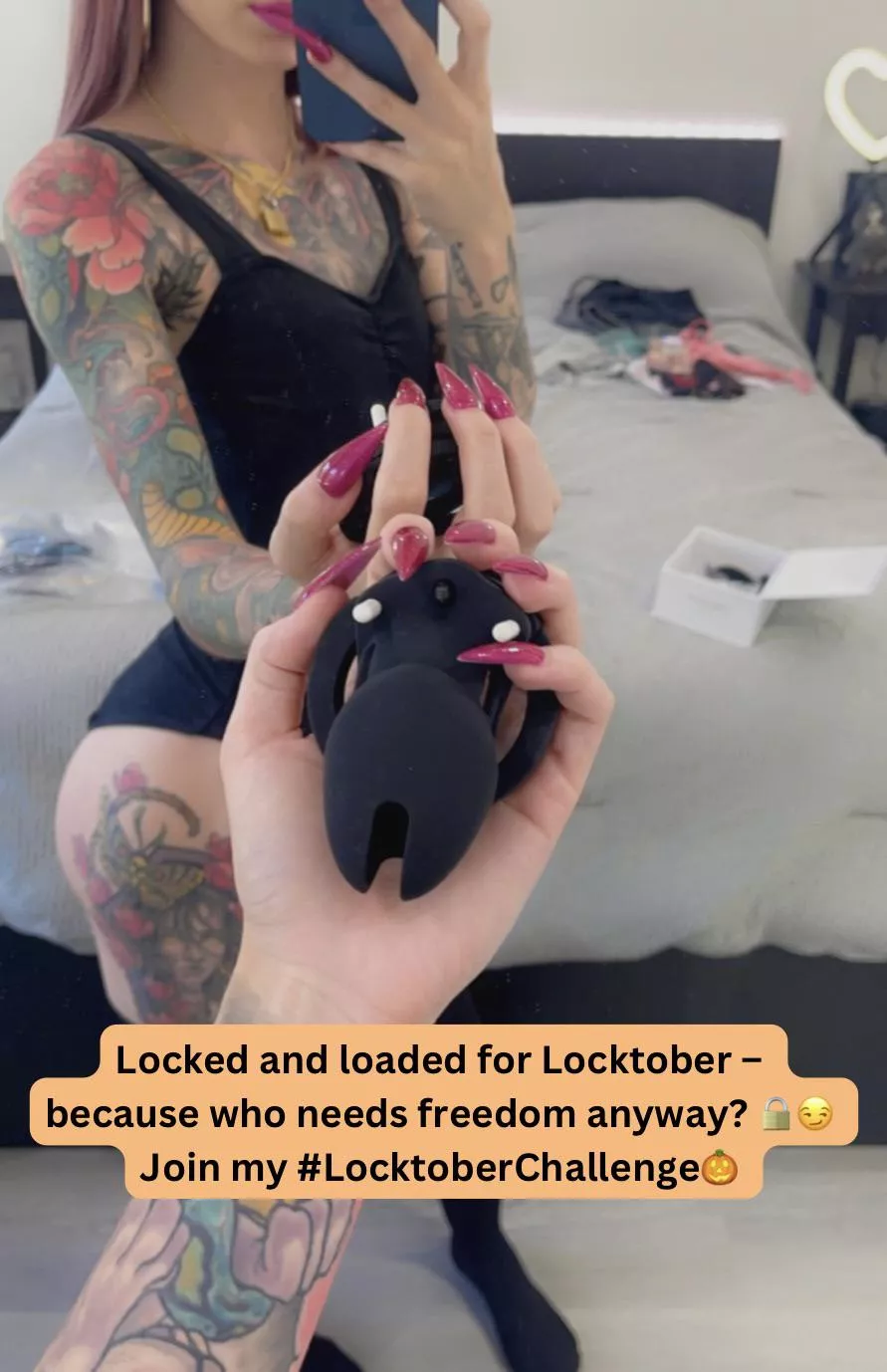 Embracing the tease in Locktober, where patience becomes the ultimate seduction.