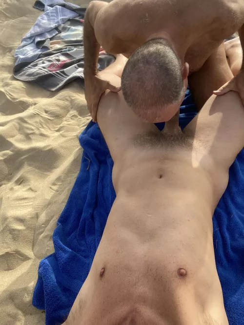 Got serviced in the dunes by stranger