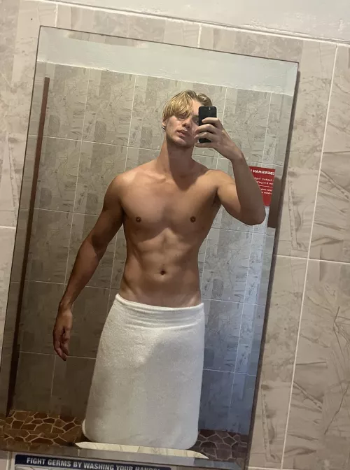 hard as a rock in gym bathroom