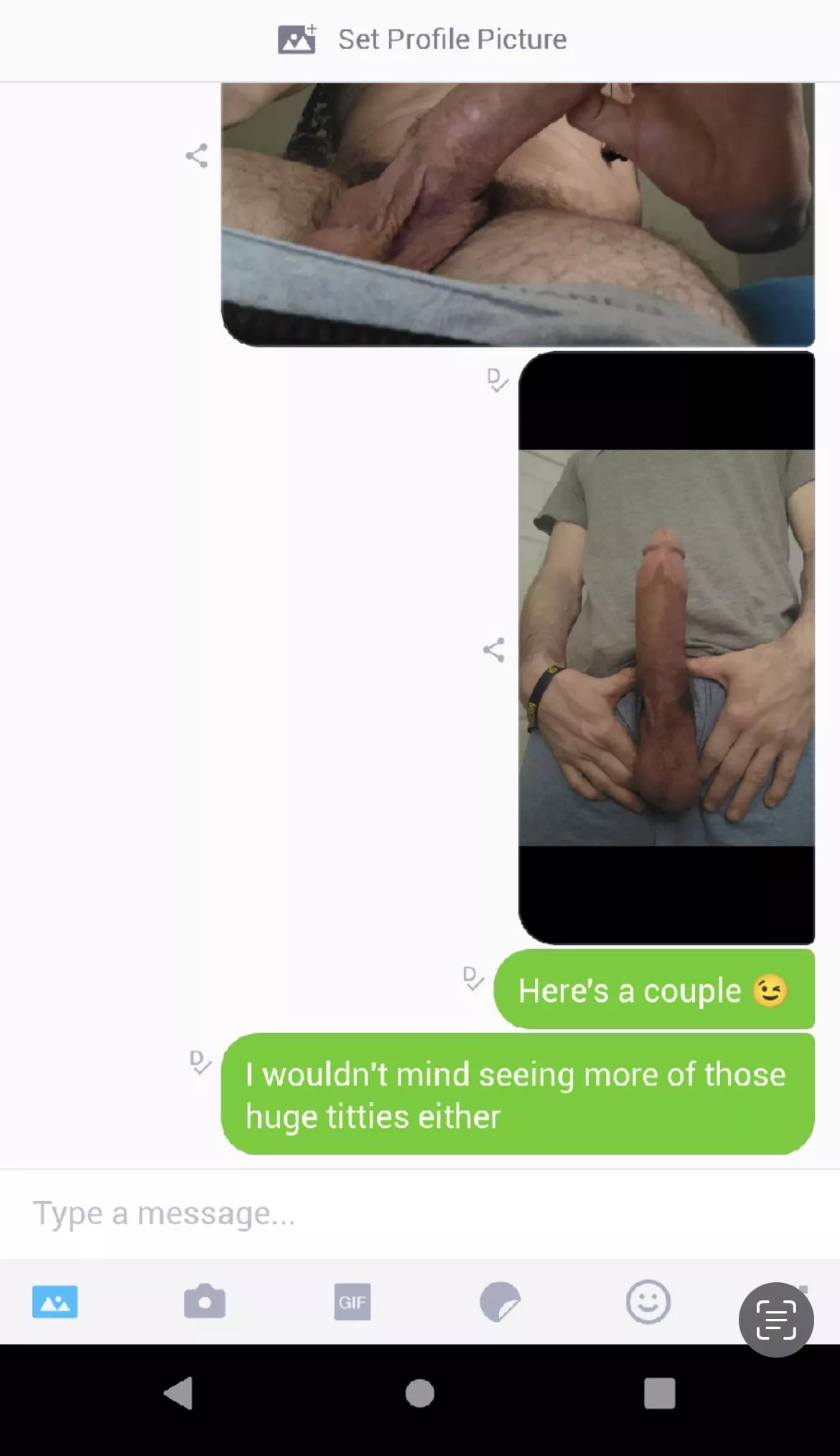 Her huge tittys made his huge cock so hard. He was screenshotting the convo and sending it to me 💦 part 1