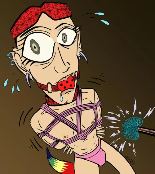 I try to get the waiter's attention by blinking in Morse Code