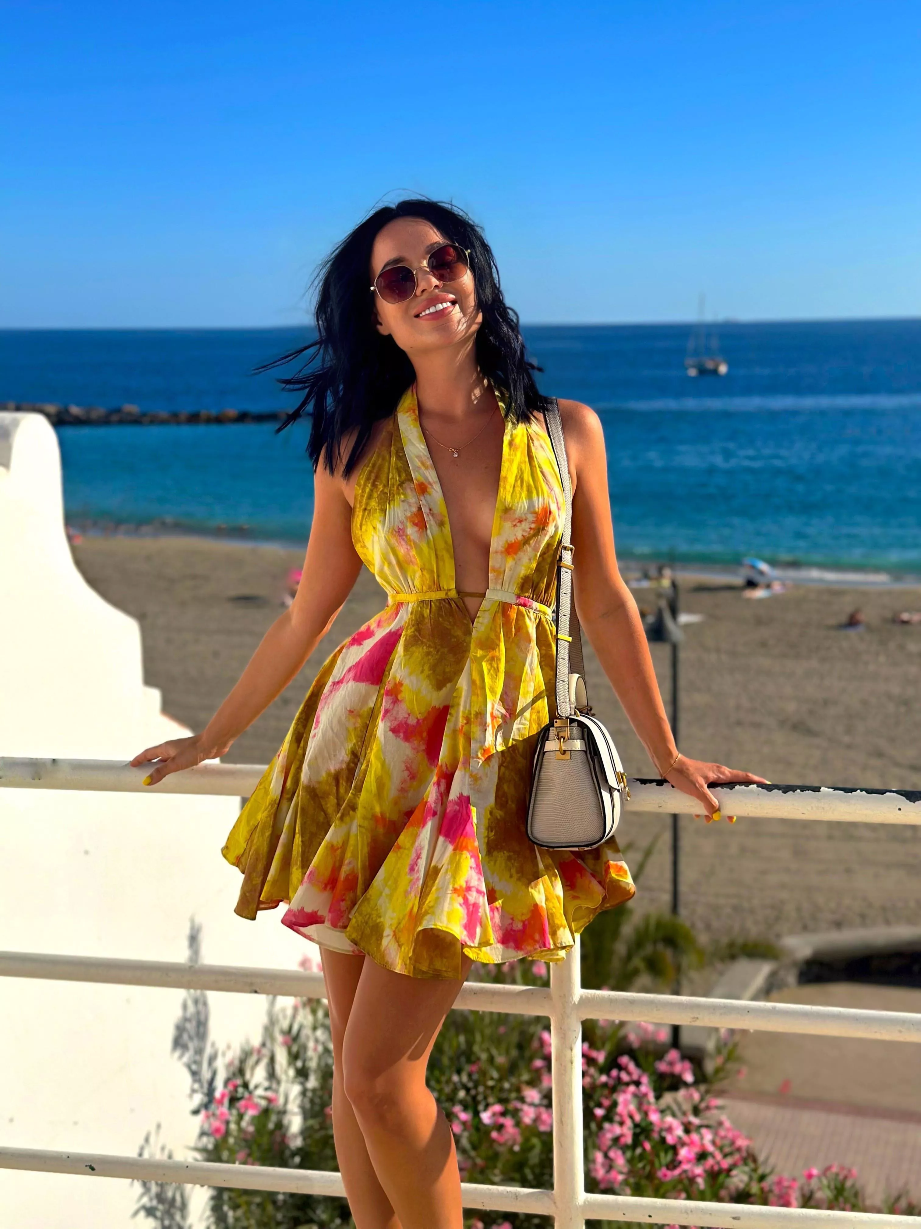 sunny dress for smiling girl