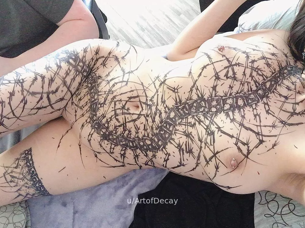 The Girl with Centipede Drawing