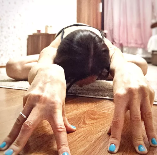 The lower you fall, the higher you'll fly. Butterfly pose. Version