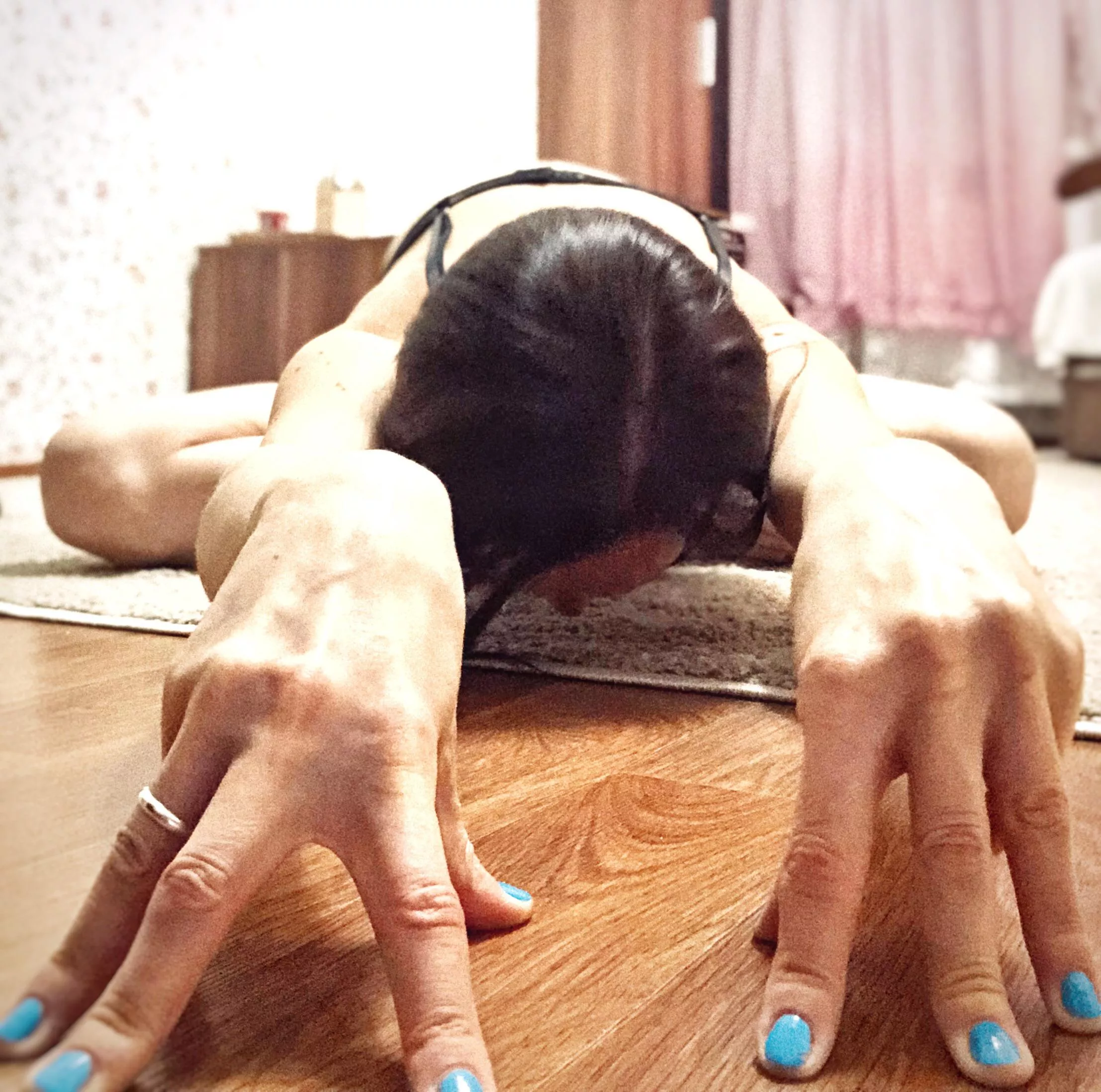 The lower you fall, the higher you'll fly. Butterfly pose. Version