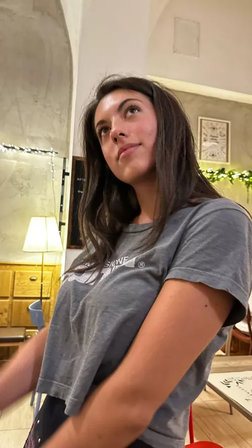 Walking around nice places with my braless look F19