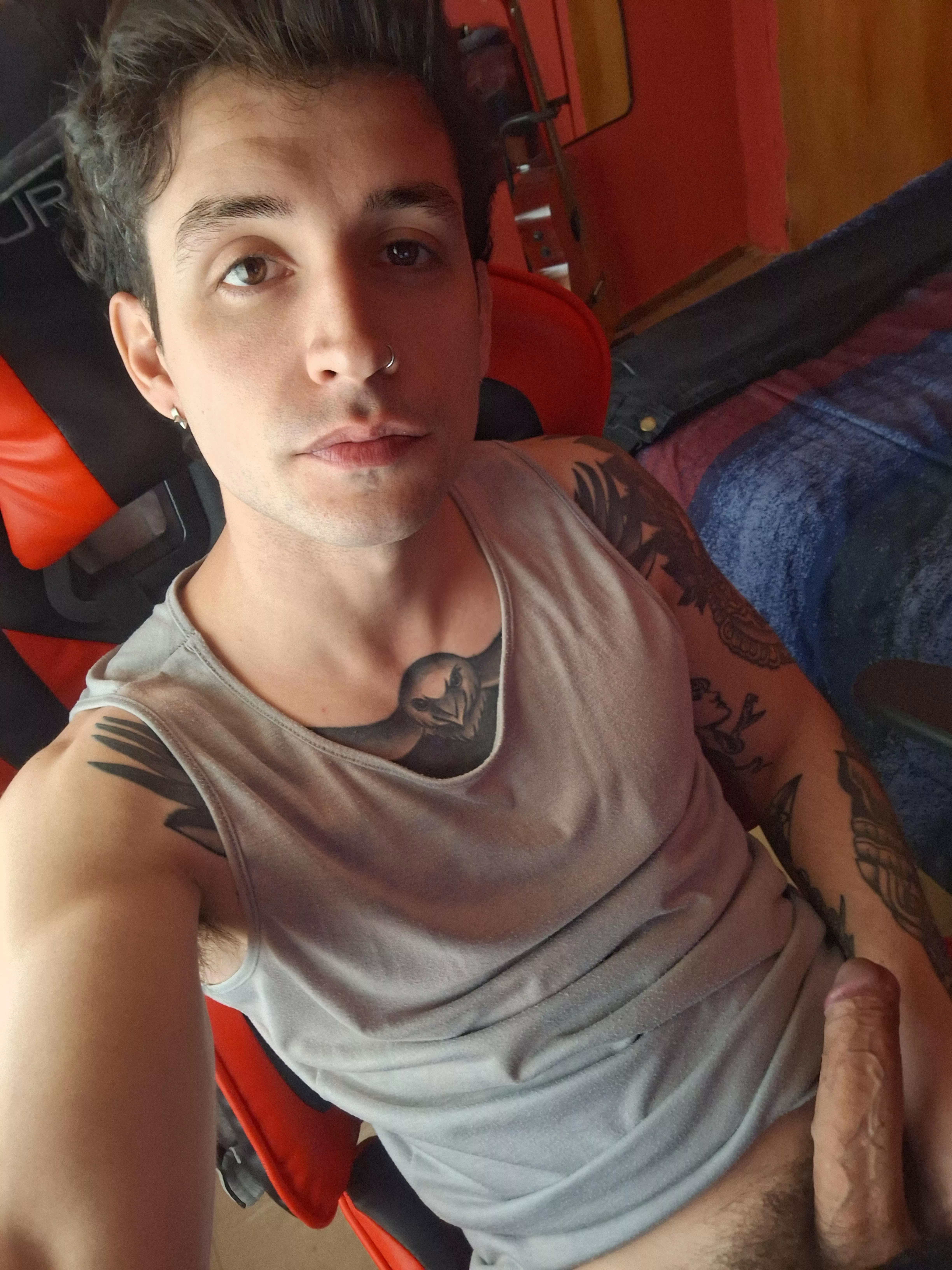 Young, tattoos and veiny cock, okay?