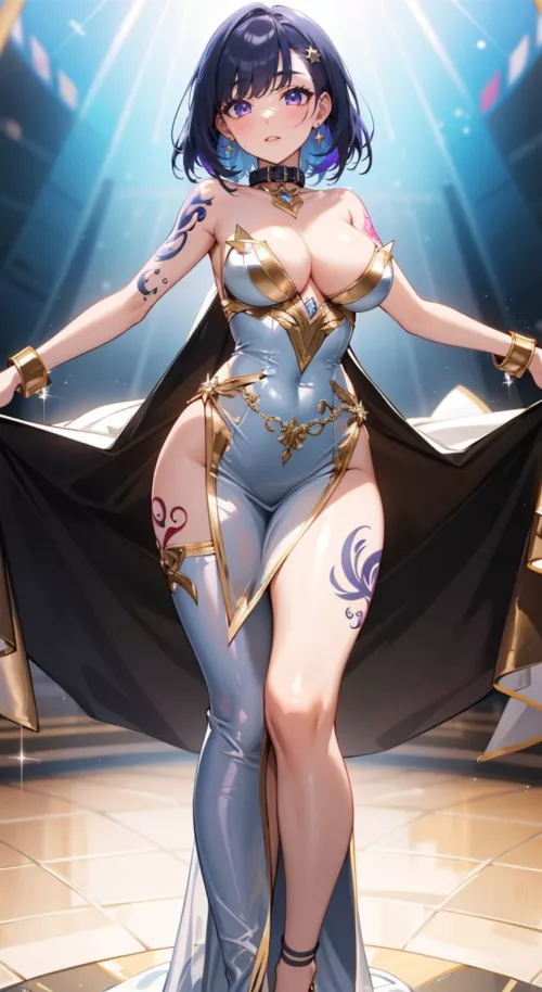 Asymmetric White Dress