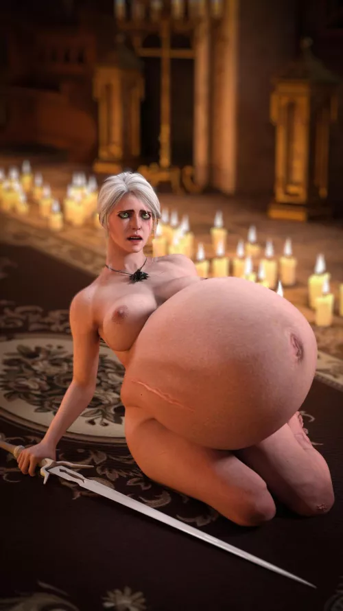 Ballooned Ciri (preggmaster)