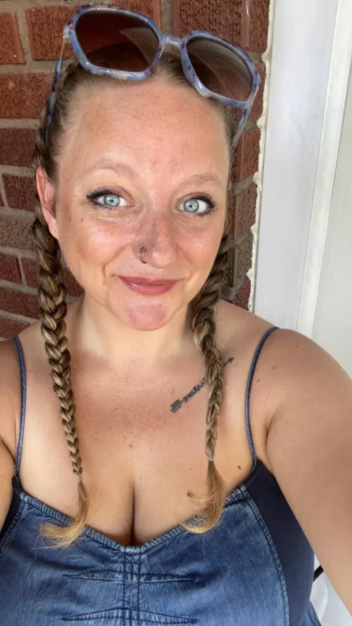 Grinning from ear to ear with my baby blues